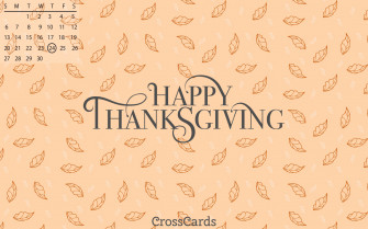 November Happy Thanksgiving Desktop Calendar