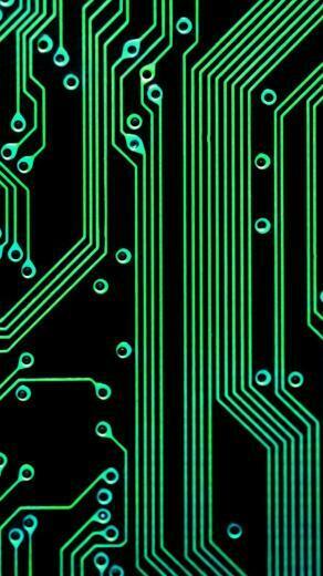 Electronic Circuit Green Black iPhone Plus HD Wallpaper