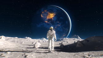 Space Moon Walk Dying Of The Light Floating In
