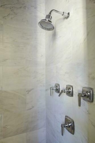 Marble Shower Surround Transitional Bathroom Tracery Interiors