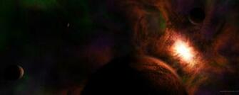 Cosmos Space Planets Star Dust Dual HD Wallpaper