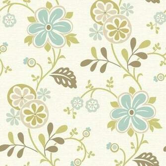 Blue Modern Floral Trail Wallpaper Bolt Contemporary