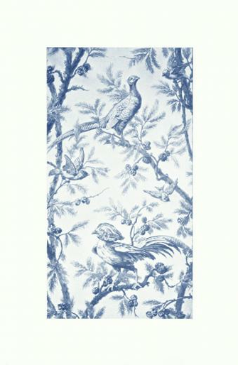 Beautiful Bleu Vintage French Wallpaper Design Printed In Paris