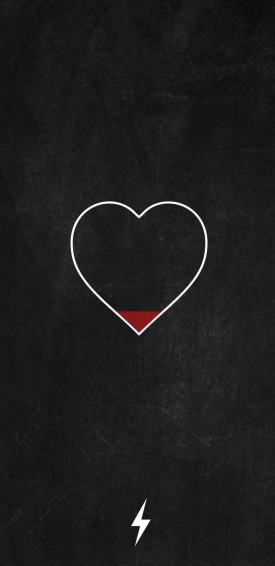 Charging Heart Wallpaper Design Pattern Black