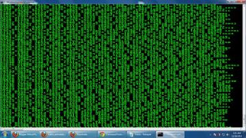 Ethical Hacking Matrix Wall Command Prompt