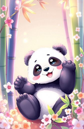 Cute Anime Panda Wallpaper