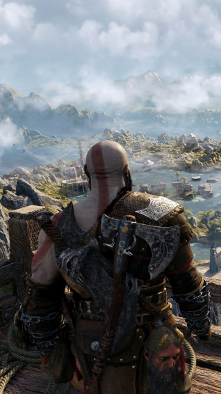 Kratos God Of War Ragnarok Ps5 4k Phone iPhone Wallpaper 7371b