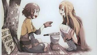 Lizbeth Lisbeth Yuuki Asuna Sao Sword Art Online Smile