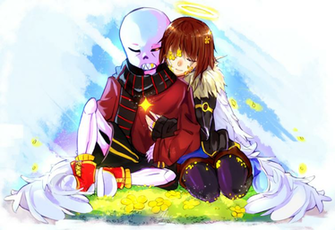 Flowerfell Sans X Frisk Undertale By Artnase