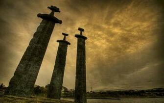 Stavanger Viking Swords Hafrsfjord Sverd I Fjell Wallpaper Background