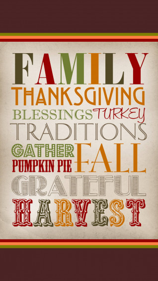 Colorful Thanksgiving Quote iPhone Wallpaper