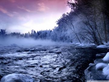Winter Mountain Creek Ultra HD Desktop Background Wallpaper For 4k