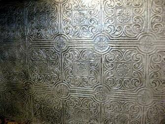 Diy Faux Antique Tin Tile Backsplash Textured Wallpaper Painted