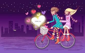 Romantic Love Bike HD Wallpaper And Stock