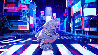 Virtual R Anime Girl 4k HD Wallpaper Image