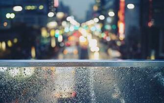 City Lights Over The Balcony Wallpaper
