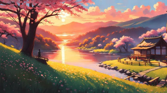 Anime Aesthetic Concept Scenery Wallpaper