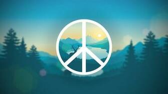 Round White And Blue Analog Wall Clock Blurred Nature Peace