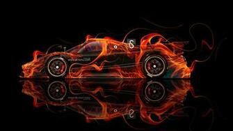 Pagani Zonda Back Fire Abstract Car R Side