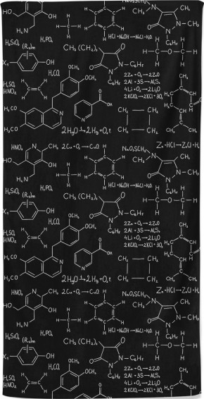 Chemistry Formula Equation Beach Towel Designed By Squeaky
