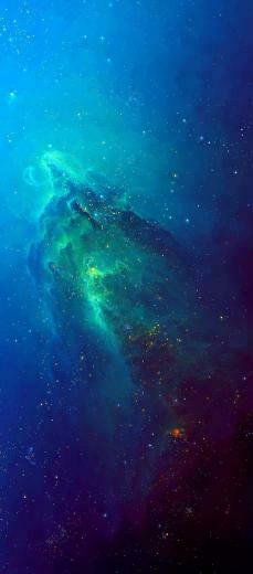 Ios iPhone X Stars Space Blue Aqua Abstract Apple