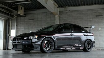 Black Mitsubishi Evo X Exclusive HD Wallpaper