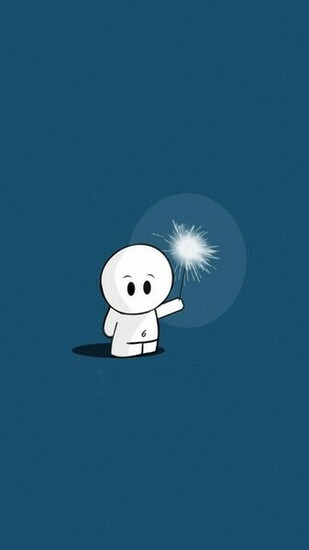 Cute Cartoon Robot Toy Sparkle iPhone Wallpaper