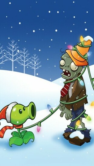 Plants Vs Zombies Christmas Wallpaper iPhone