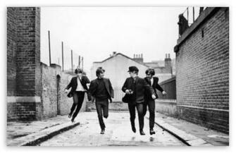 The Beatles Running HD Desktop Wallpaper High Definition