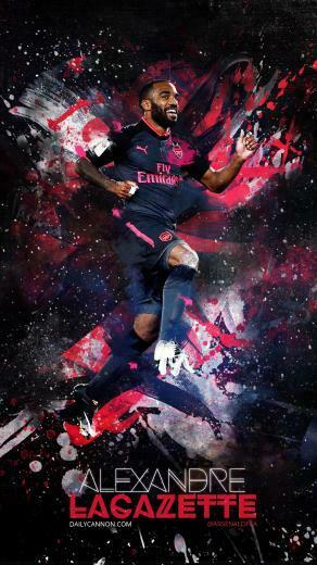 Alexandre Lacazette Arsenal iPhone Wallpaper 3d