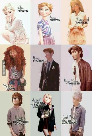 Modern Disney Characters