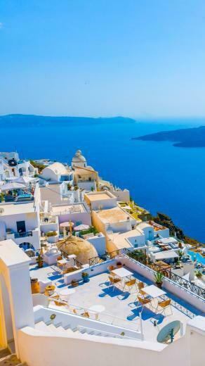 Man Made Santorini Wallpaper Id