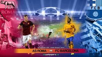 As Roma Vs Fc Barcelona Champions League Wallpaper