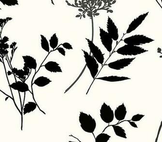 Silhouette Black White Contemporay Wallpaper Contemporary