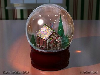 Gingerhouse Snowglobe Wallpaper Copyright Robin Wood