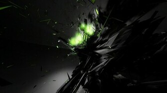 Black Abstract Green Glow Desktop Wallpaper High Quality