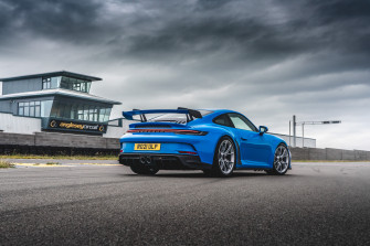 Blue Porsche Gt3 Mt Sport Car
