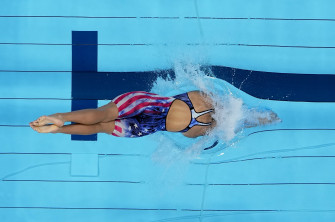 Us Swimmer Katie Ledecky Easily Wins Style In Tokyo Her