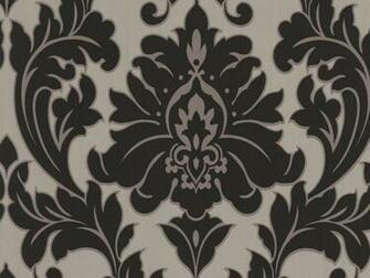 Majestic Black Gold Damask Wallpaper
