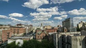 Harlem New York City Church Uptown Urban Buildings Timelapse