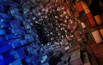 3d Square Color Background Cubes