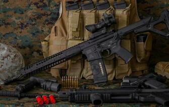 Wallpaper Weapons Rifle Carabiner Assault Lwrc M6 Image For