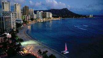 Evening Scenery Of Waikiki