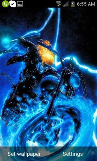 Bike Riding Skull Live Wallpaper Android