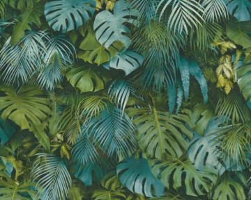 A S Cr Ation Wallpaper Jungle Blue Green