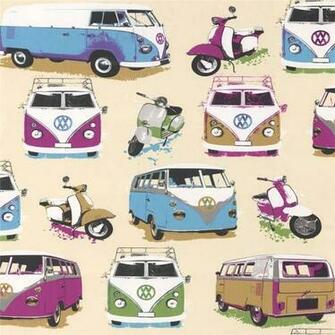 J05901 Vw Volkswagen Camper Vans Scooters Muriva Wallpaper