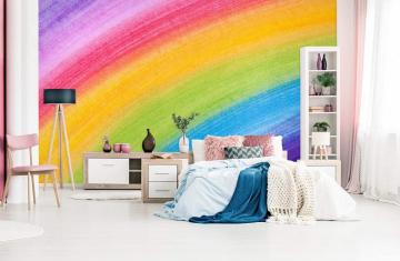 Amazon 3d Color Pencil Graffiti Rainbow Wall Paper Print