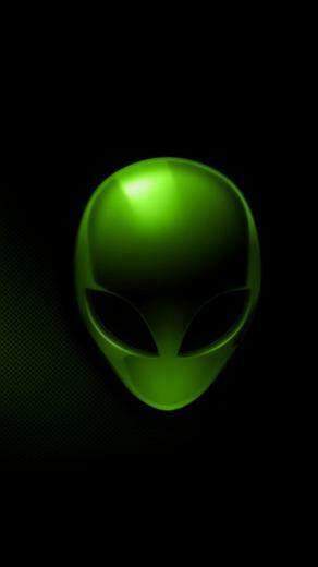 Green Alien Head Wallpaper iPhone