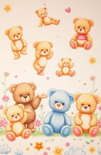 Cute Teddy Bears Wallpaper