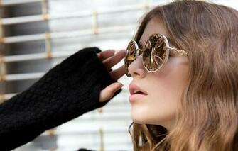Wallpaper Girl Face Sweetheart Glasses Kaia Gerber Image For